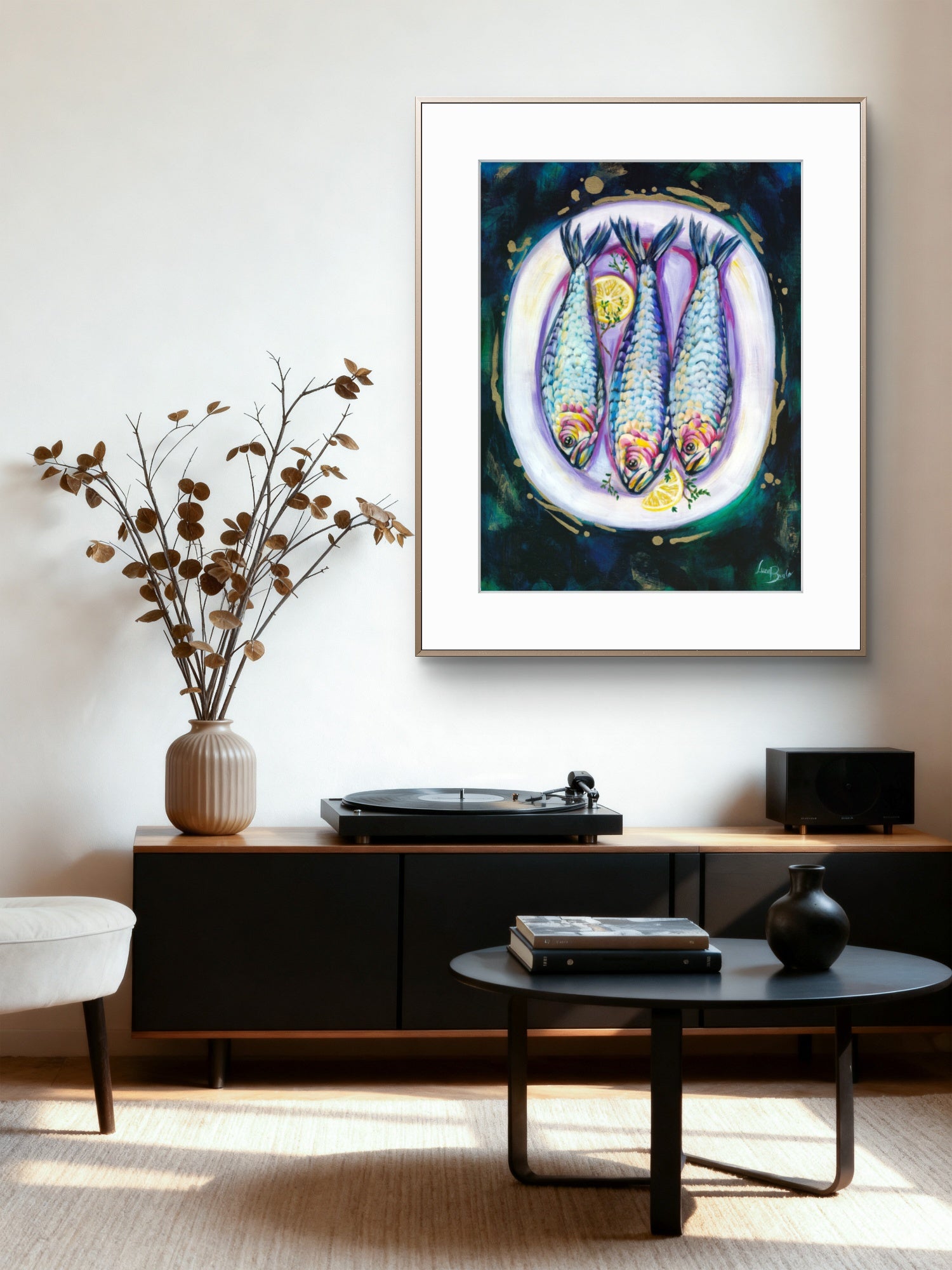 Sardines | 42 cm x 54.5 cm | Original on Paper | The Mediterranean Table