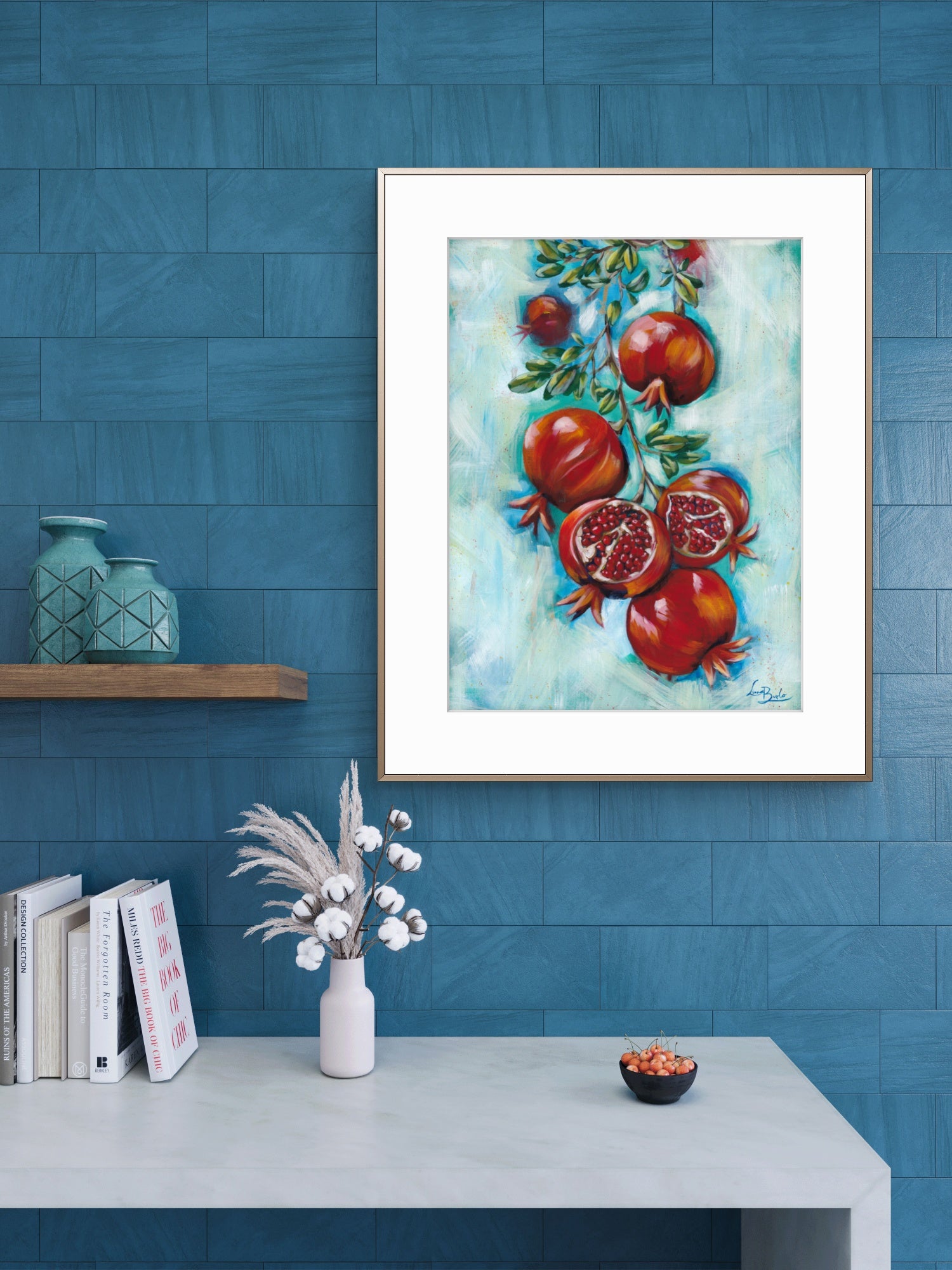 Pomegranates | 42 cm x 54.5 cm | Original Paper | The Mediterranean Table