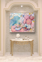 The Wren-Ovated Bird Bath — Art Print