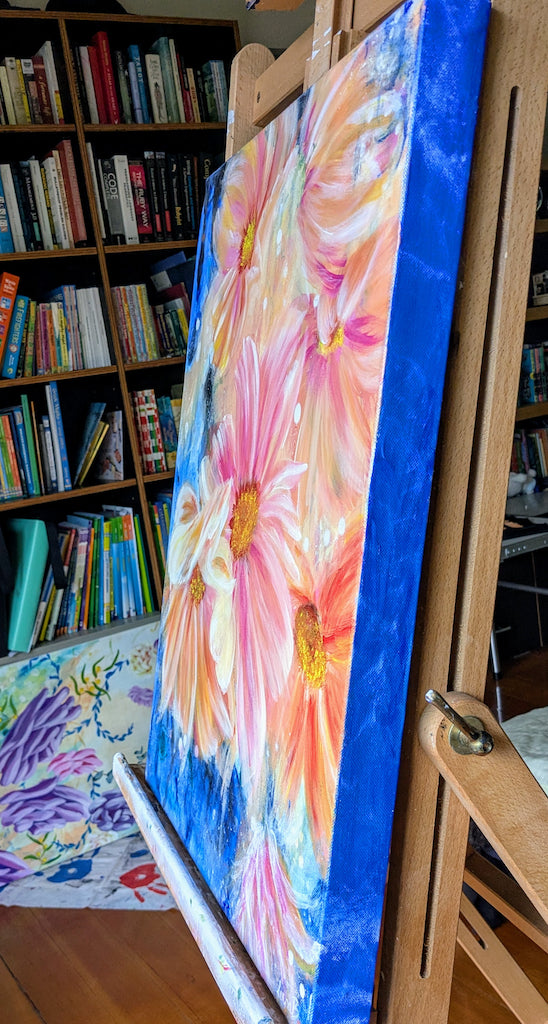 SOLD OUT | Peachy Cosmos | 61cm x 46cm | Original Acrylic