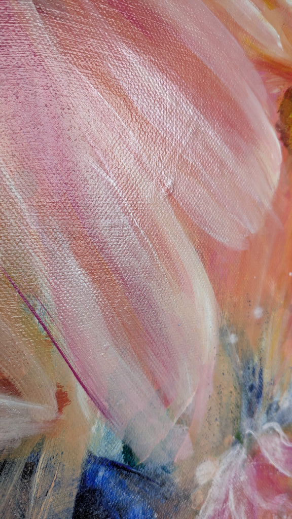 SOLD OUT | Peachy Cosmos | 61cm x 46cm | Original Acrylic