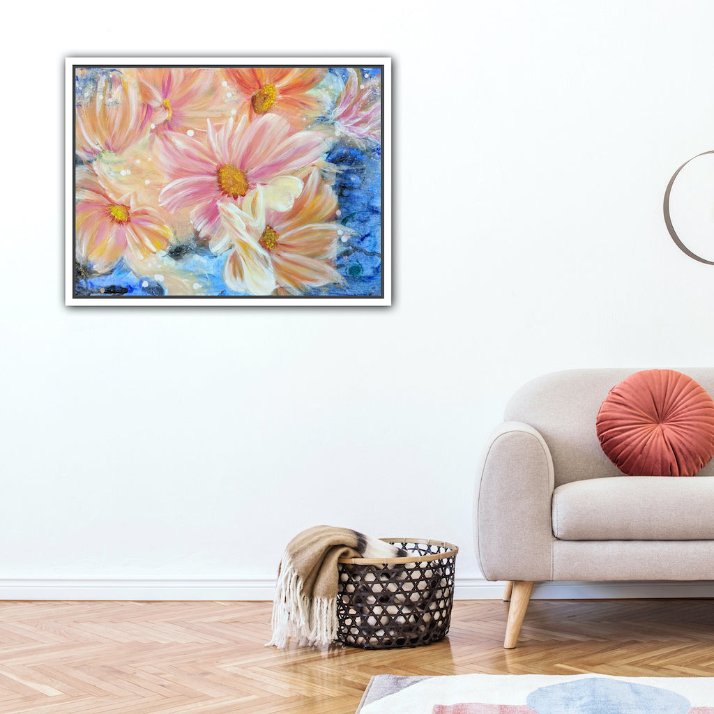 SOLD OUT | Peachy Cosmos | 61cm x 46cm | Original Acrylic
